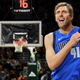 Image for article titled Dirk Nowitzki Shatters Backboard Glass With Powerful Soprano Singing Voice